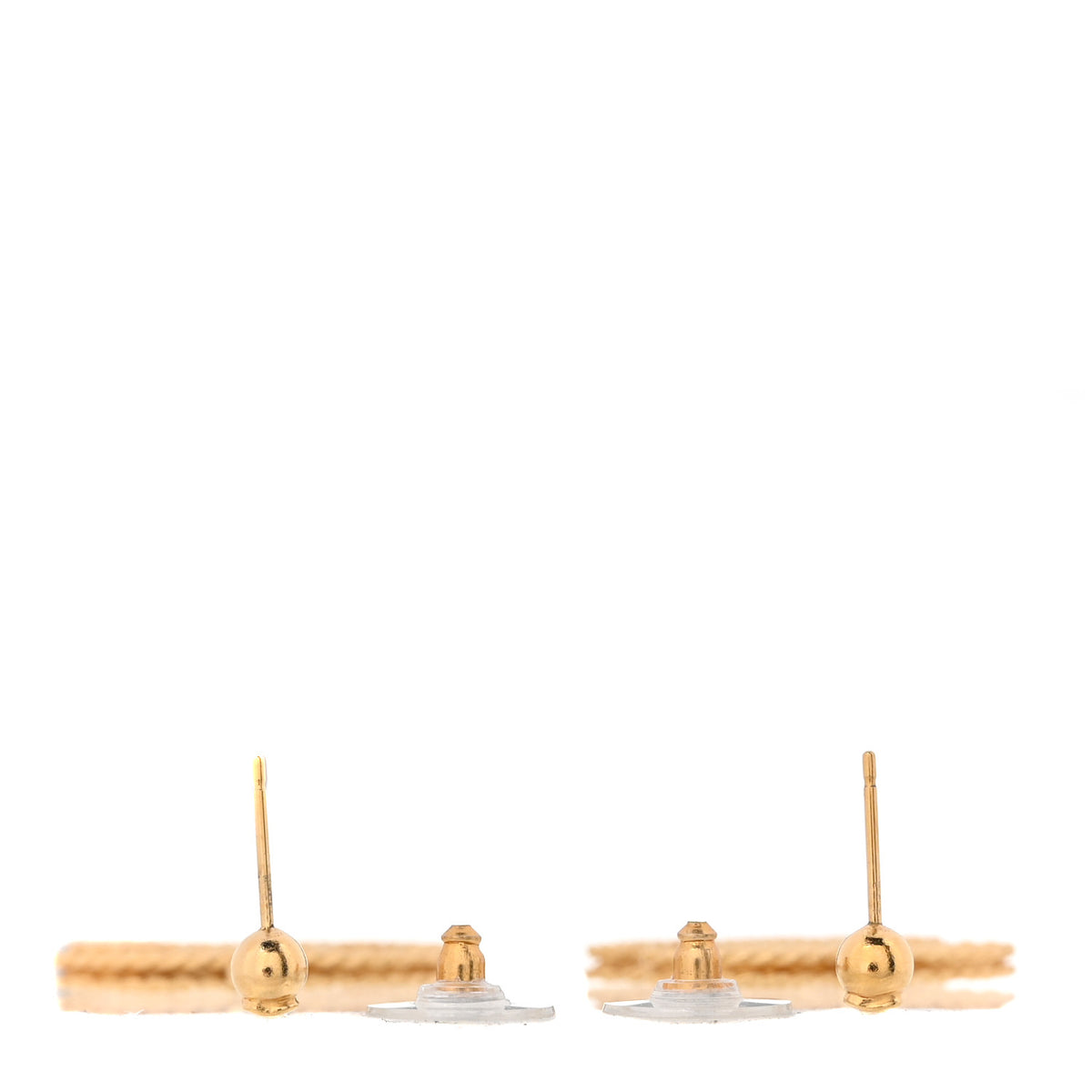 CC Drop Earrings Matte Gold