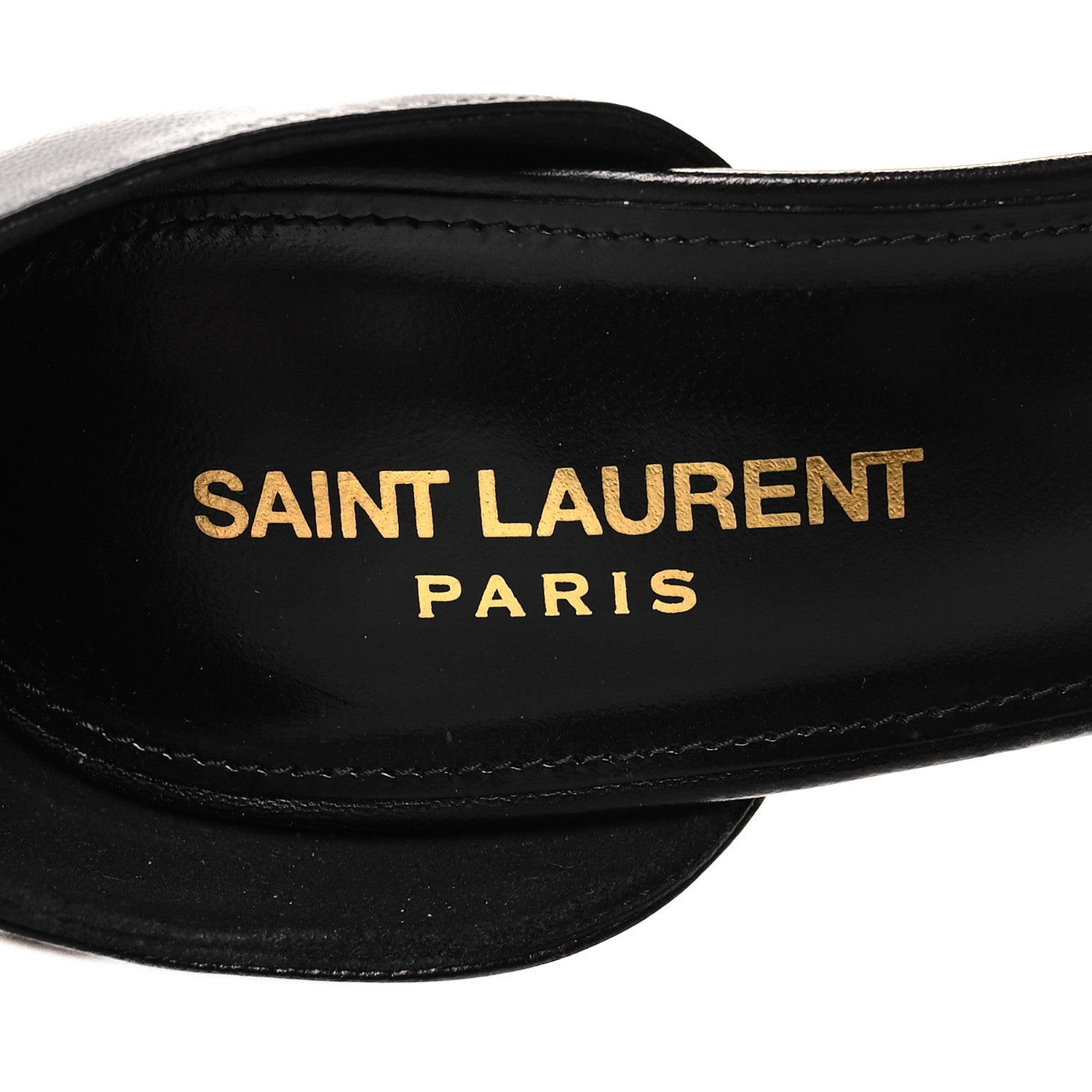 Saint Laurent Calfskin Amber 105 Ankle Strap Sandals 40 Black 9 of 9