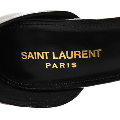 Saint Laurent Calfskin Amber 105 Ankle Strap Sandals 40 Black 9 of 9