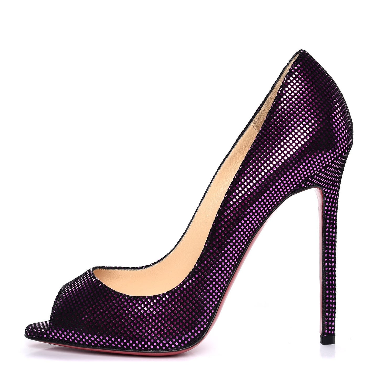 Suede S Square Metal You You 120 Pumps 37.5 Fuxia