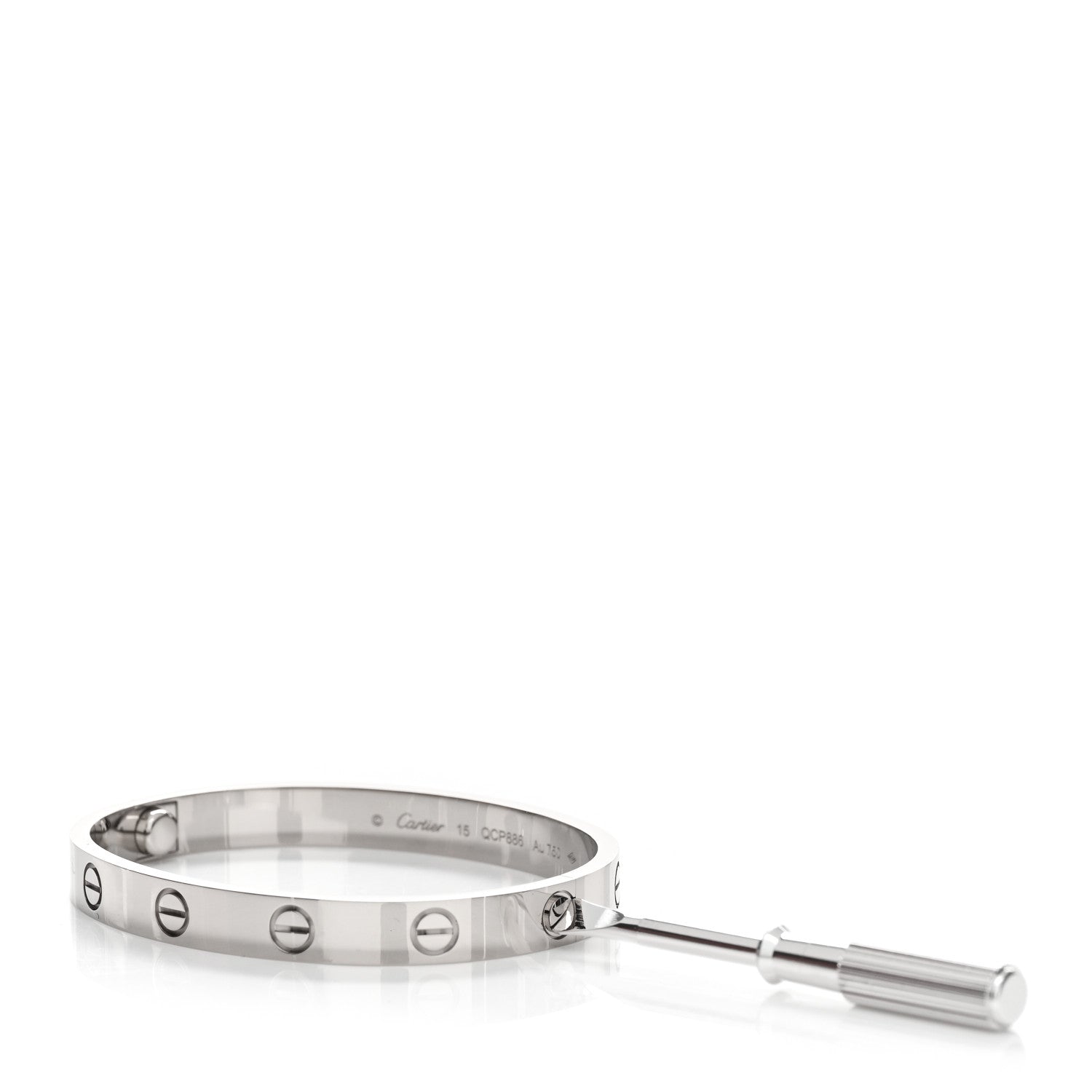 Cartier 18K White Gold LOVE Bracelet 15 4 of 5