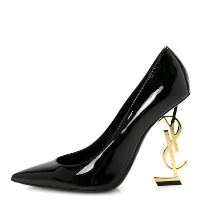 Saint Laurent Patent Opyum 110 Pumps 37 Black Gold 1 of 10