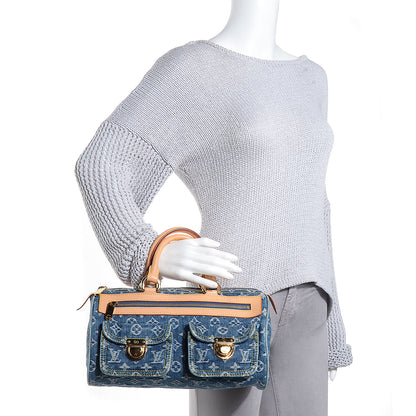 Louis Vuitton Monogram Denim Neo Speedy Blue 2 of 7