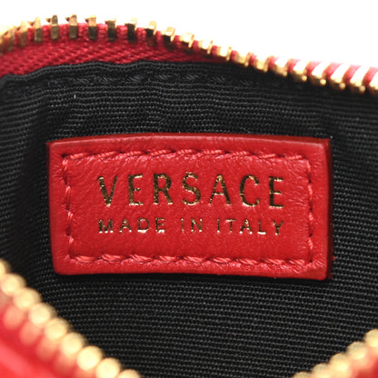 Versace Nappa Quilted Tribute Key Pouch Red 6 of 6
