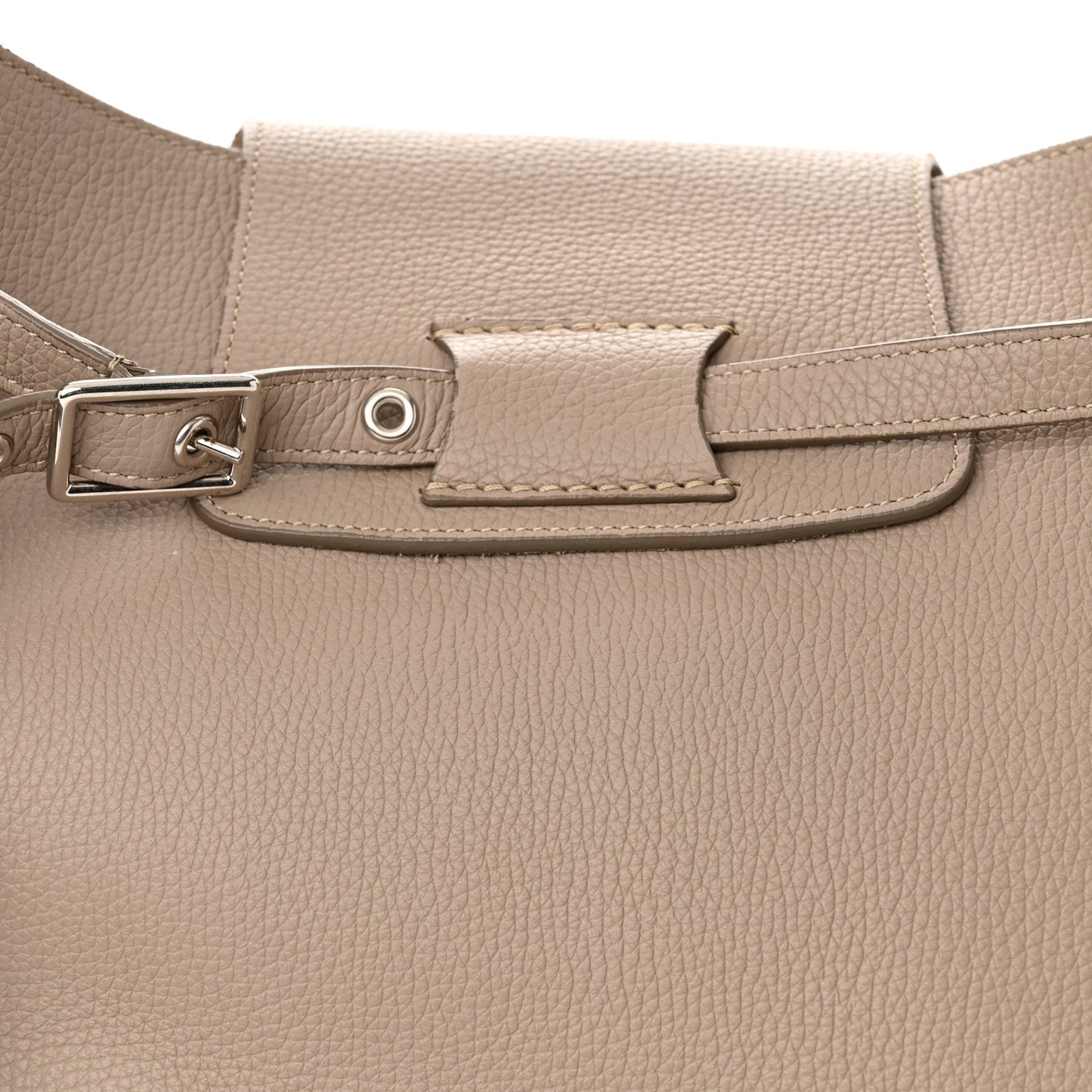 Supple Grained Calfskin Medium Big Bag Sand