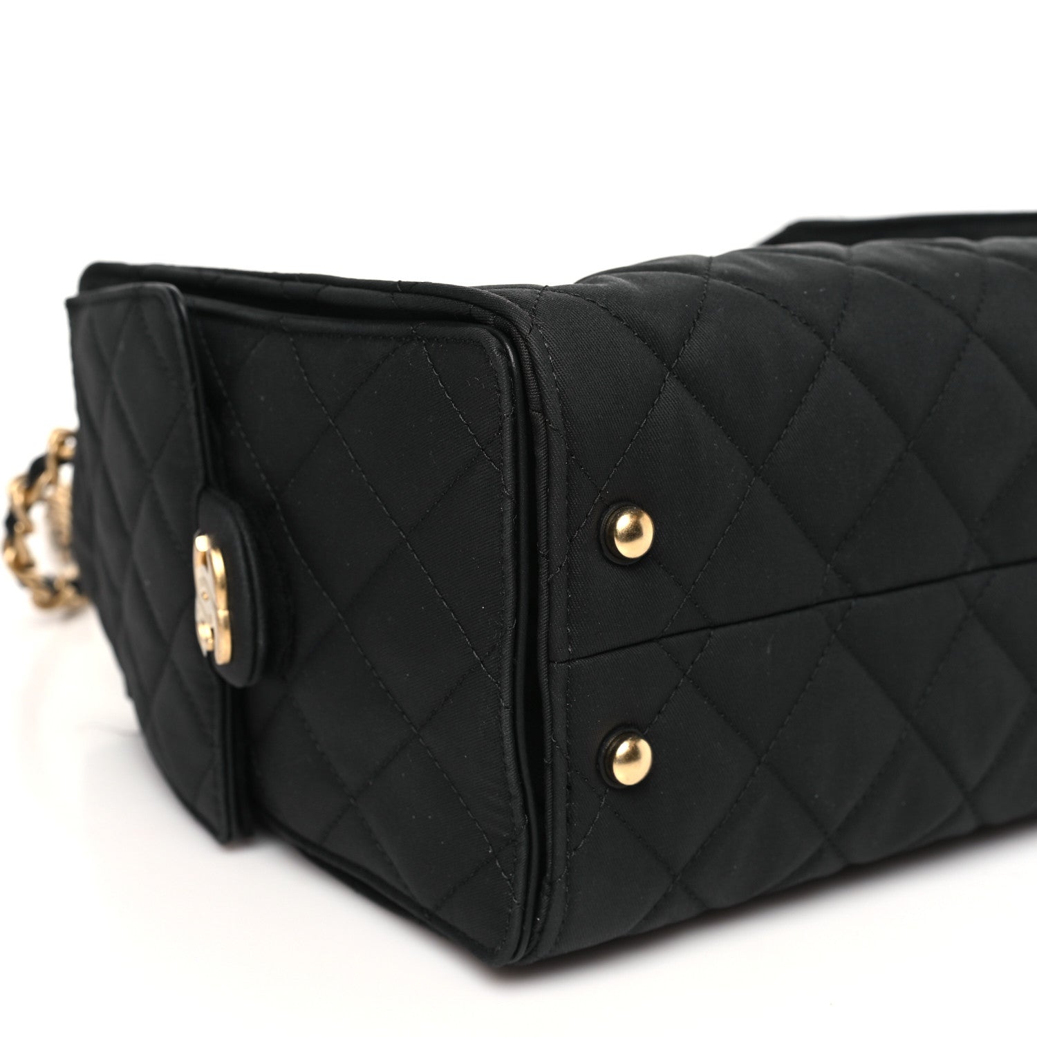 Chanel Canvas Quilted Small Chanel 25 Handbag Black 8 of 10