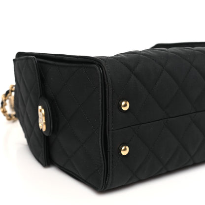 Chanel Canvas Quilted Small Chanel 25 Handbag Black 8 of 10