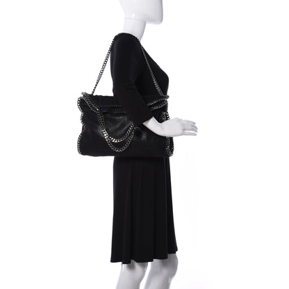 Stella McCartney Shaggy Deer Falabella Fold Over Tote Black 2 of 9