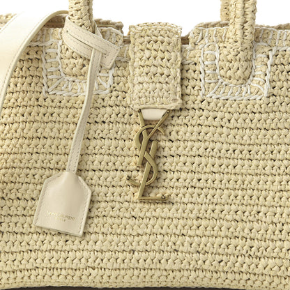 Saint Laurent Raffia Baby Monogram Downtown Cabas Naturale 10 of 10