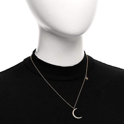 Anita Ko 18K Yellow Gold Diamond Moon and Star Pendant Necklace 2 of 4