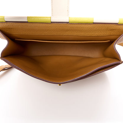 Hermes Taurillon Clemence Chevre Mysore Saut 25 Sesame Craie Lime 5 of 15