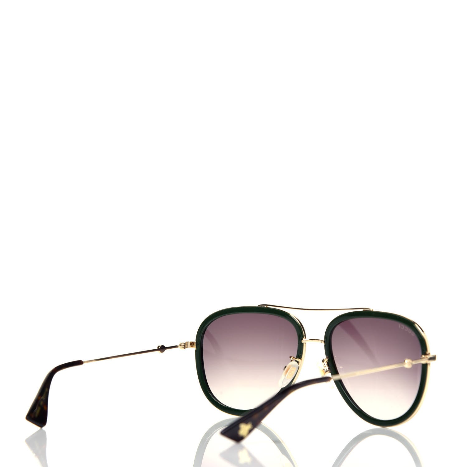 Gucci Web Aviator Sunglasses GG0062S Green Red 4 of 8