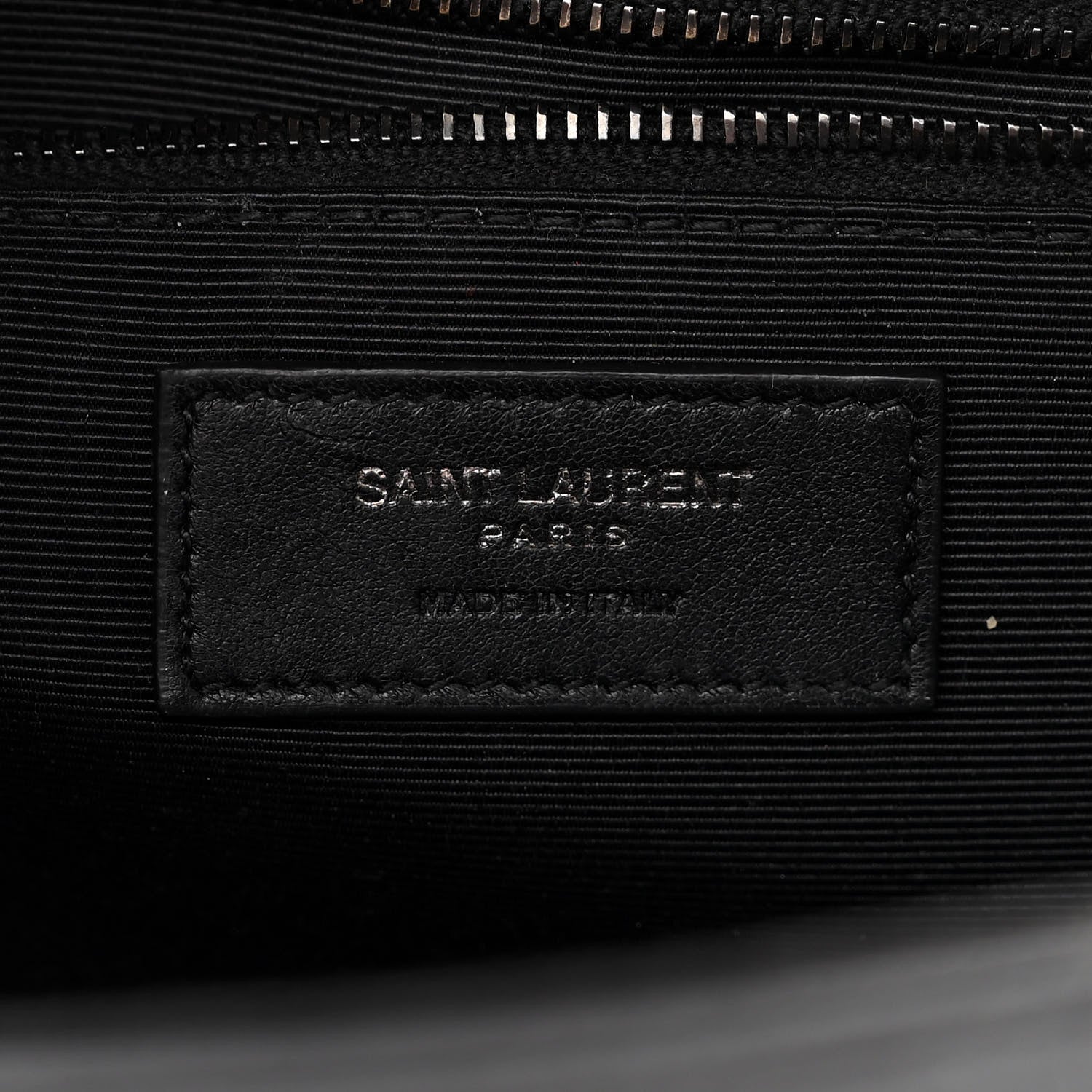 Saint Laurent Calfskin Crocodile Embossed Monogram Large Satchel Black 7 of 15