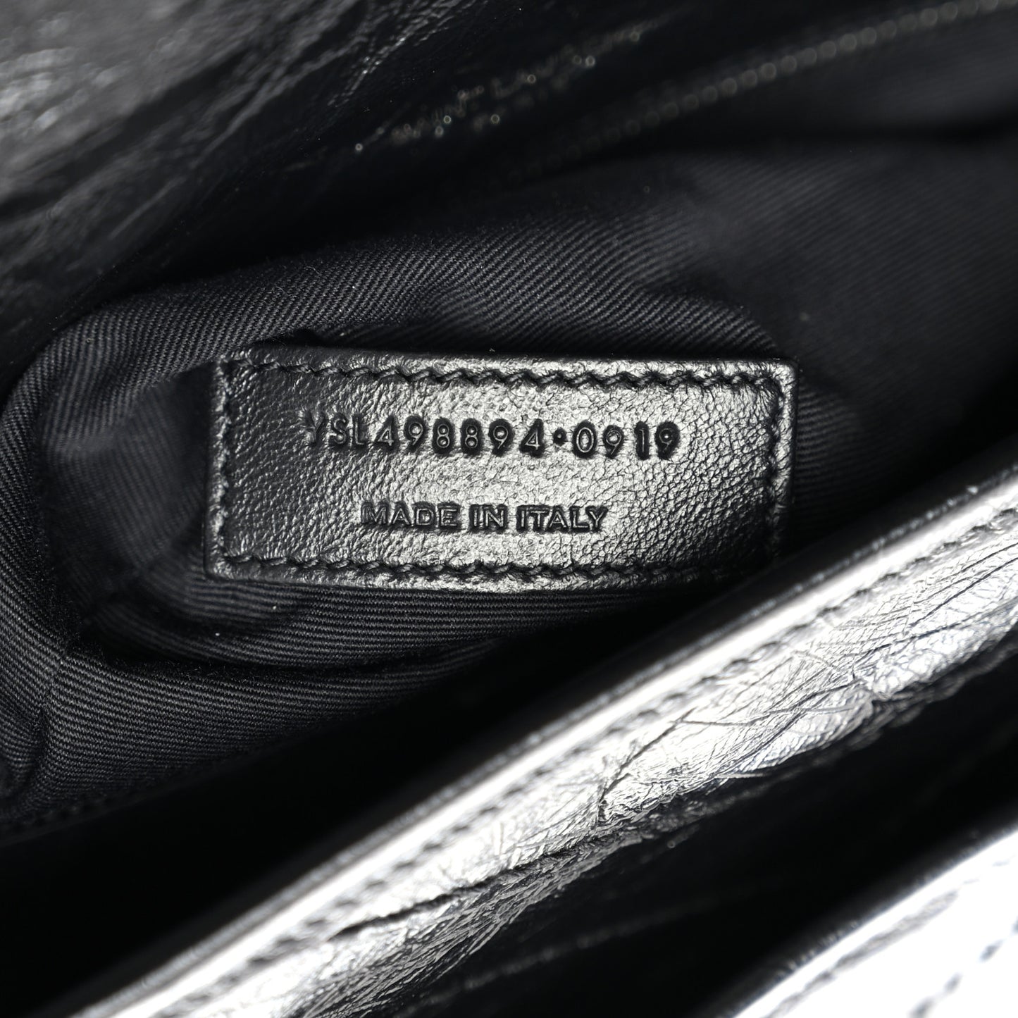 Crinkled Calfskin Matelasse Monogram Medium Niki Chain Satchel Black