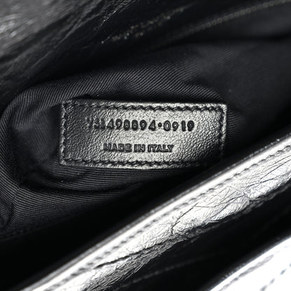 Saint Laurent Crinkled Calfskin Matelasse Monogram Medium Niki Chain Satchel Black 7 of 10