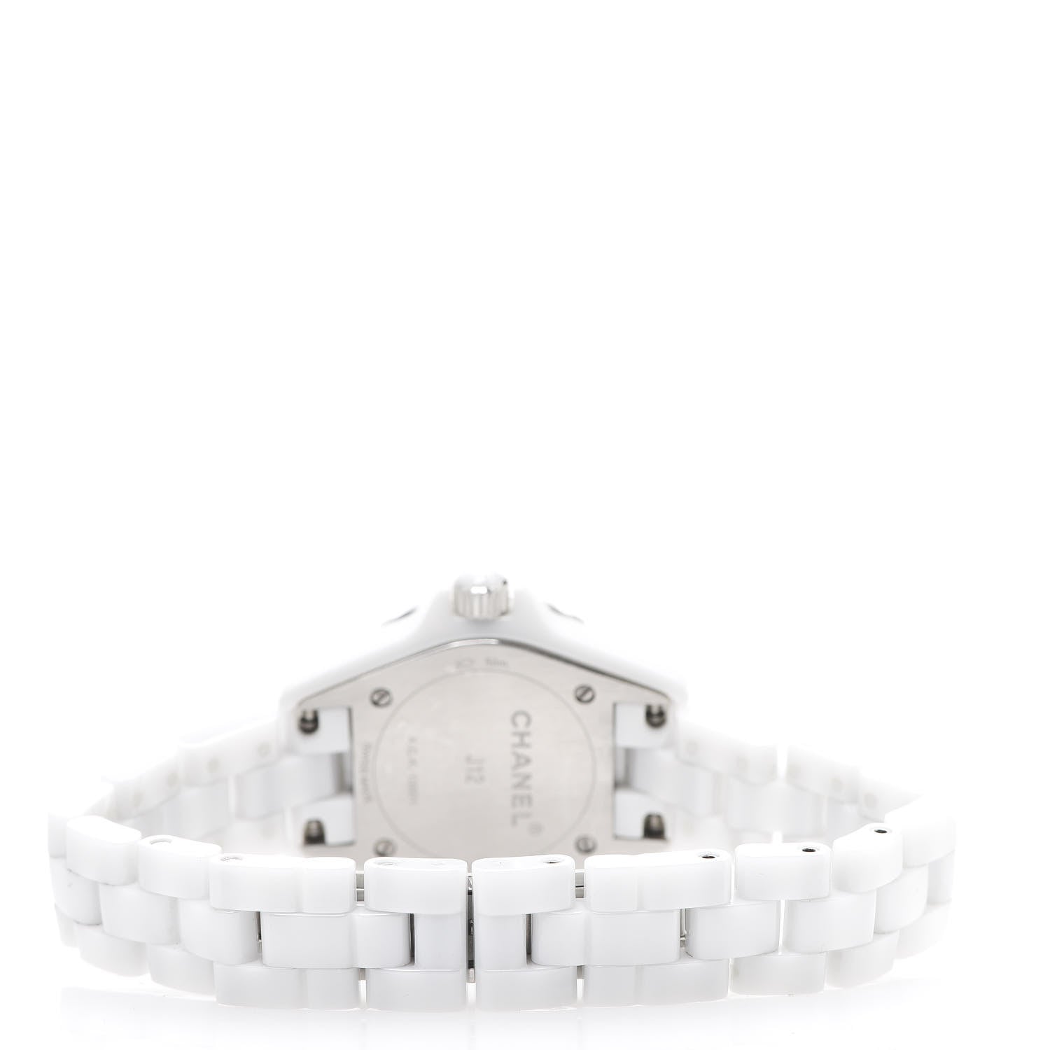 Chanel Stainless Steel Ceramic Diamond Mother of Pearl 29mm J12 Quartz Watch White 3 of 7