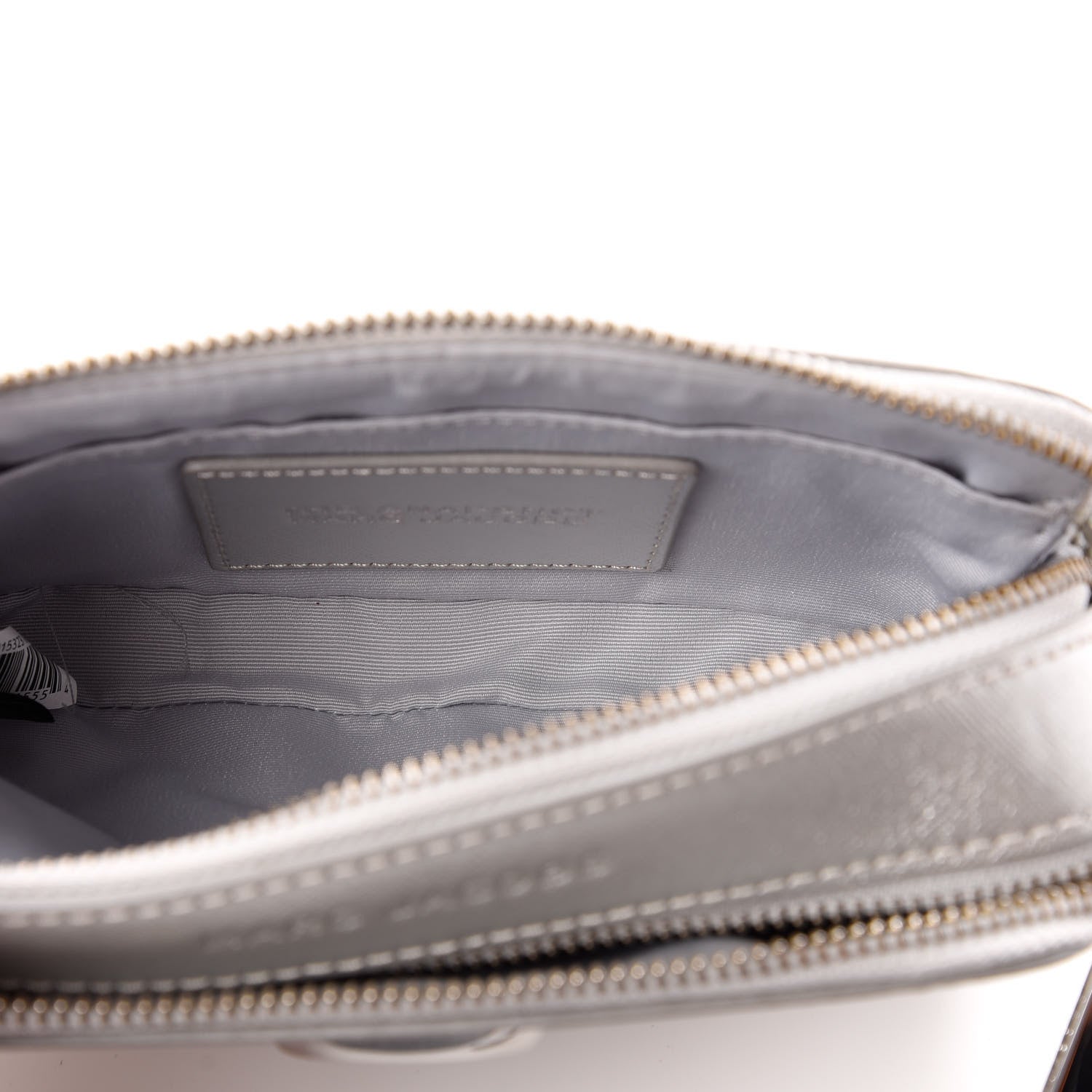 Marc Jacobs Saffiano Small Snapshot Camera Bag Silver 6 of 9