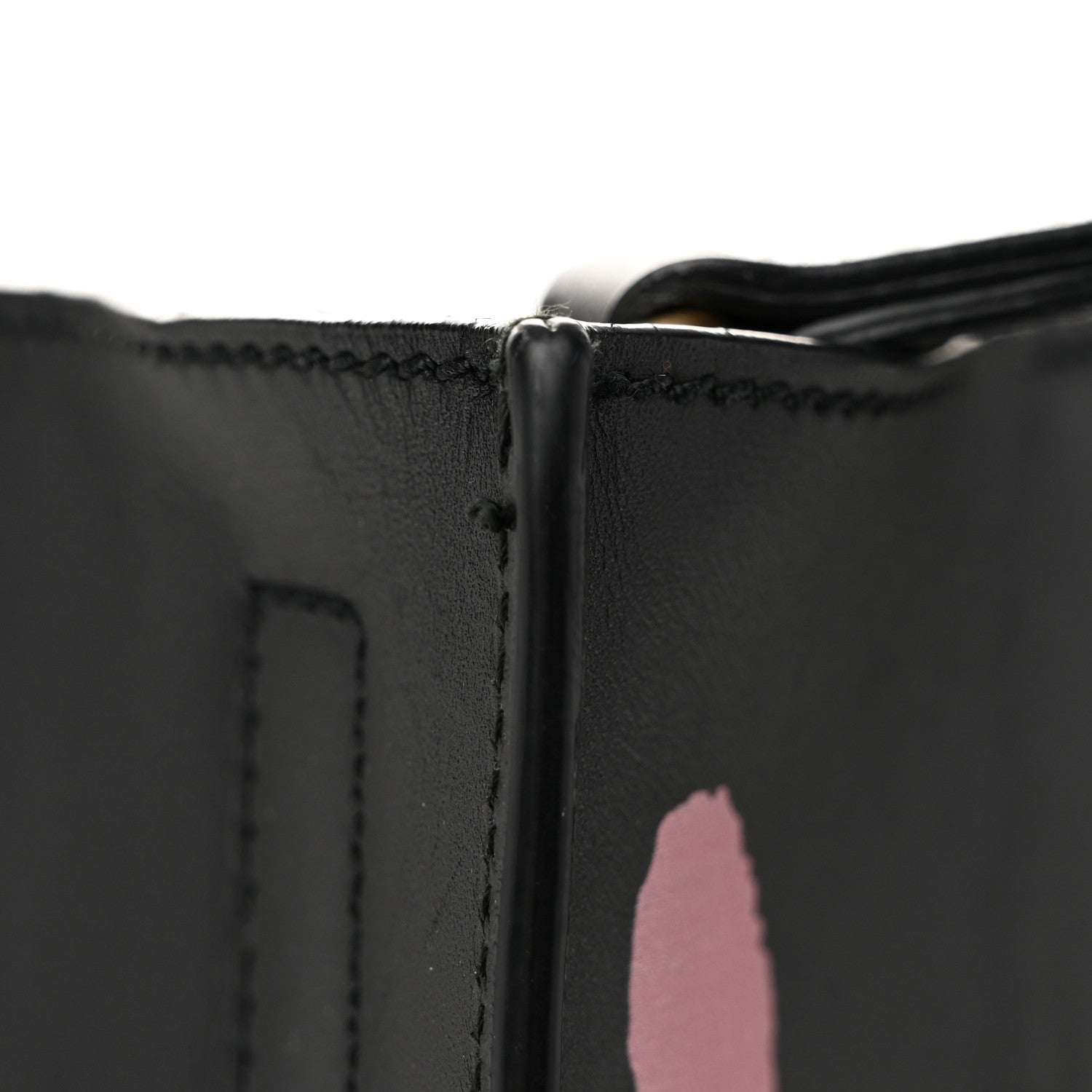 Gucci Calfskin GucciGhost Real Medium XL Tote Black Pink 13 of 16