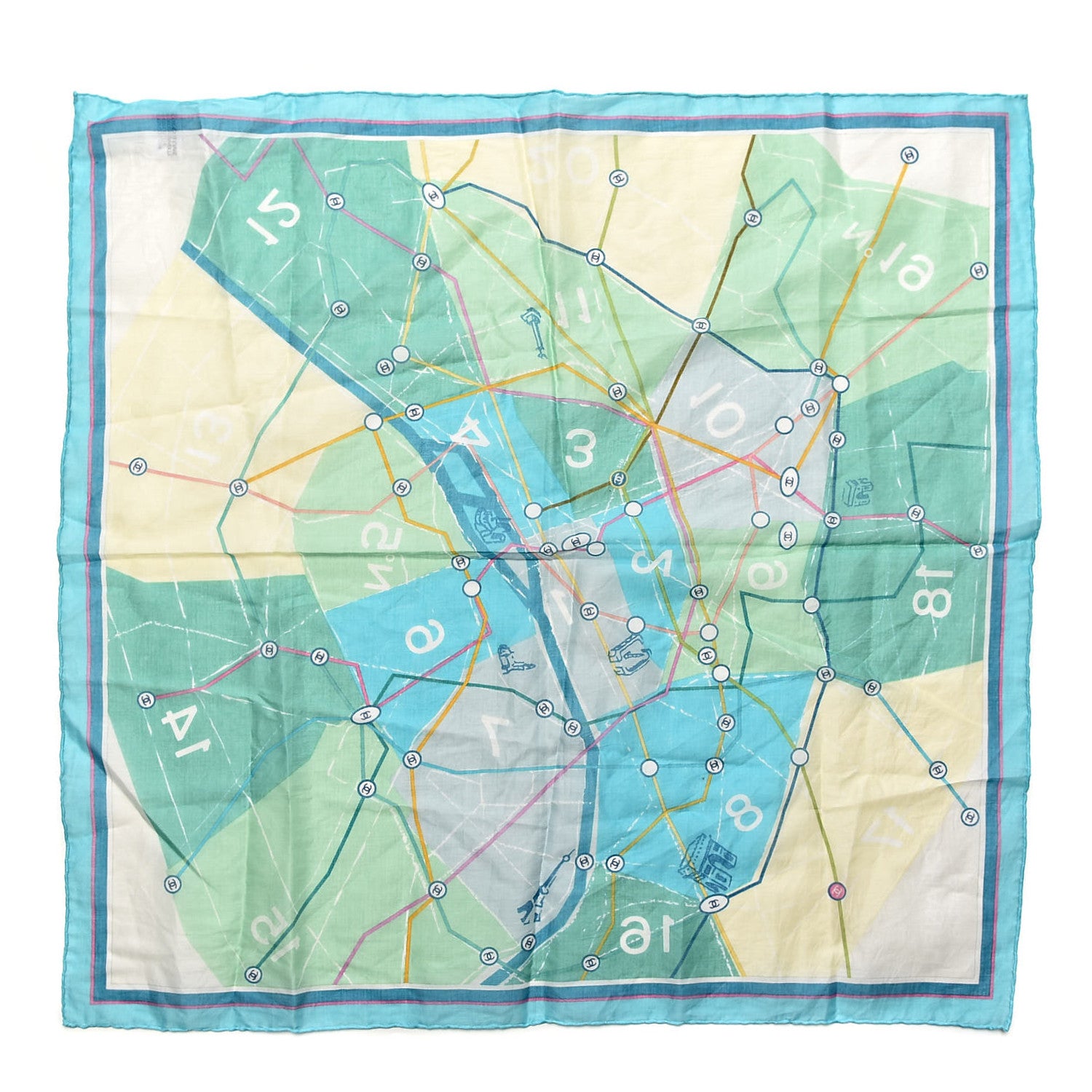 Chanel Cotton Square Scarf Multicolor 1 of 3