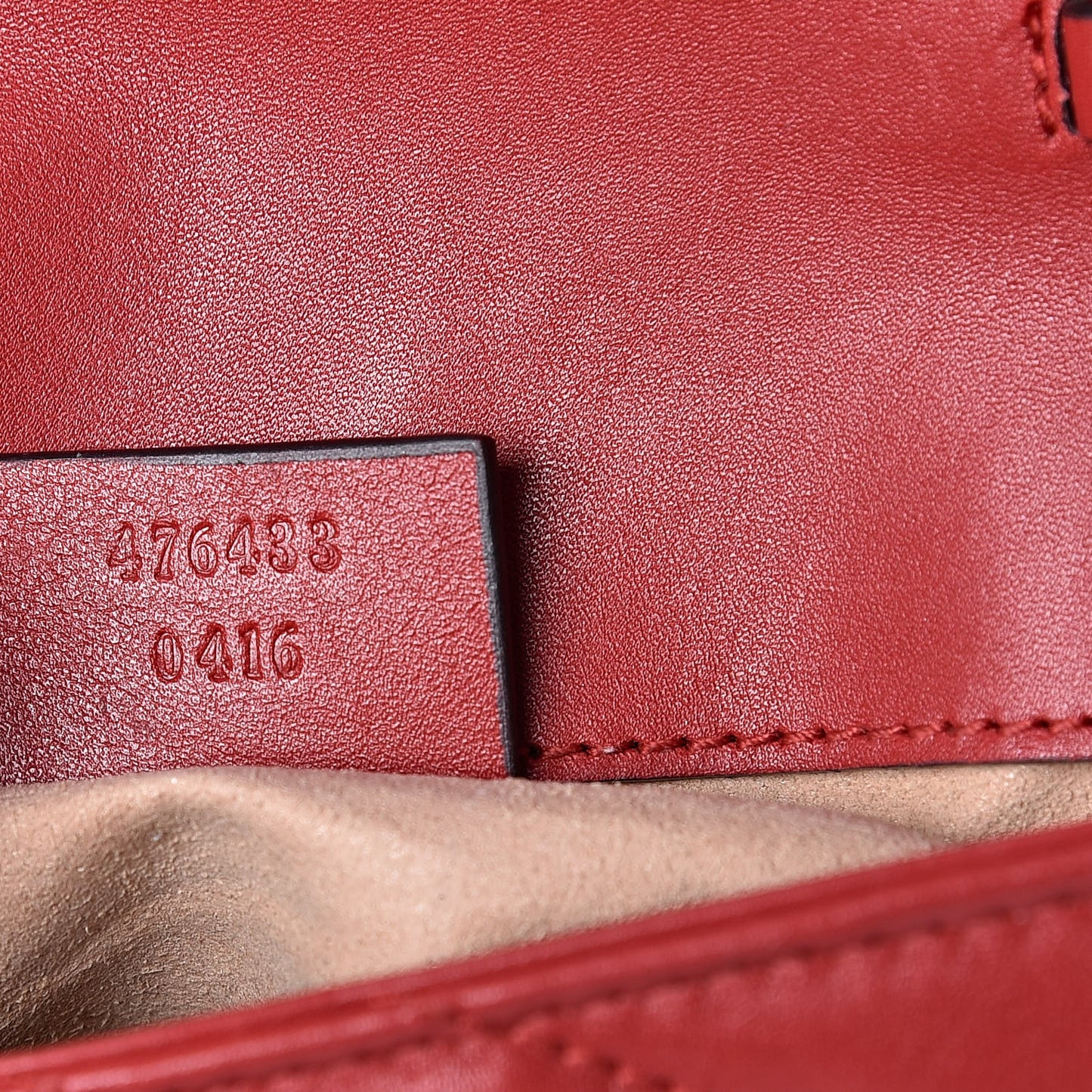 Calfskin Matelasse Super Mini GG Marmont Shoulder Bag Hibiscus Red
