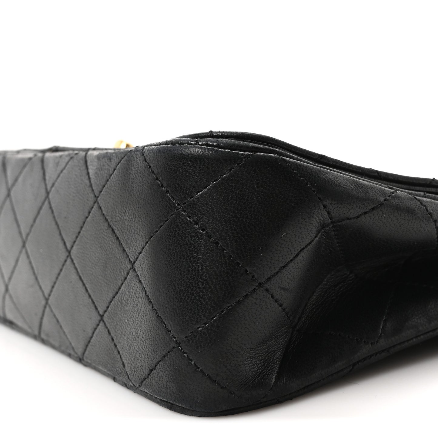 Lambskin Quilted Small Single Flap Black