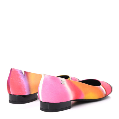 Chanel Fabric Patent Printed CC Cap Toe Ballerina Flats 36 Multicolor 8 of 18