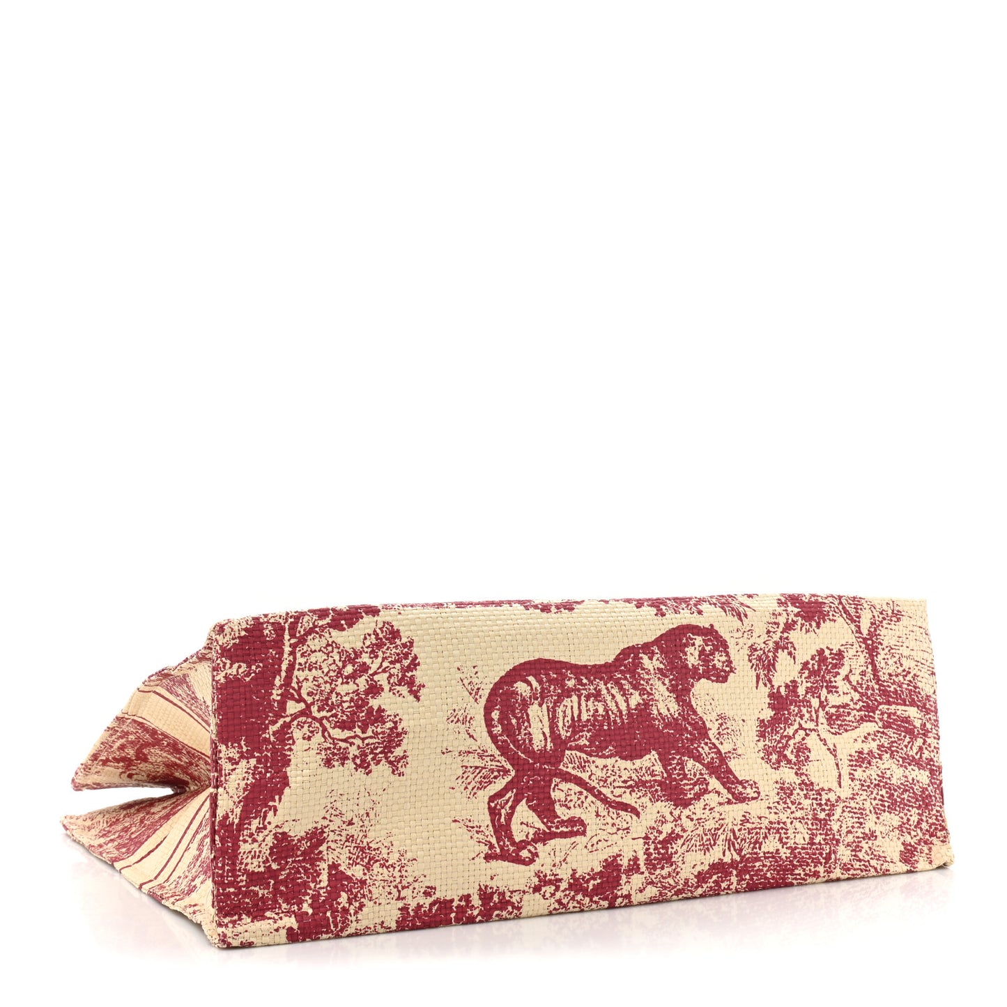 Straw Dioriviera Tote Red