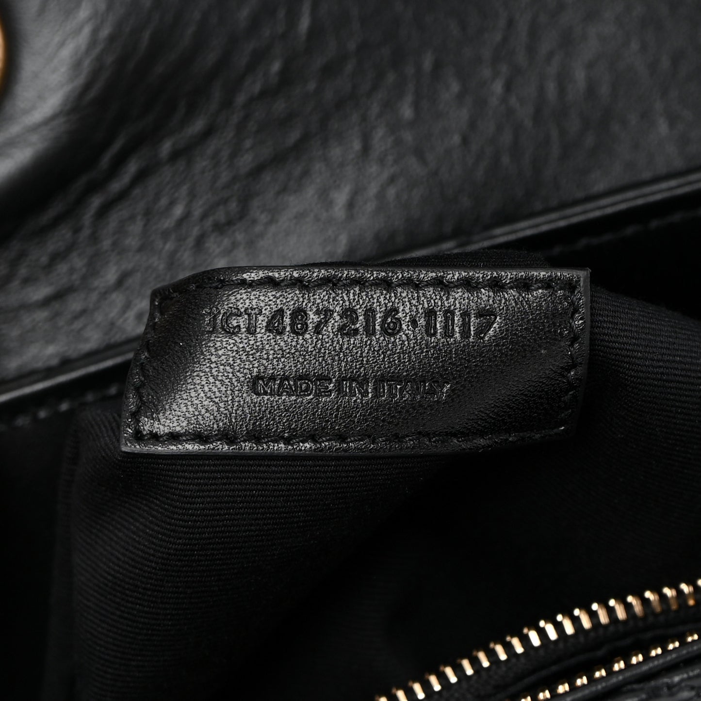 Calfskin Y Quilted Monogram Medium Loulou Chain Satchel Black
