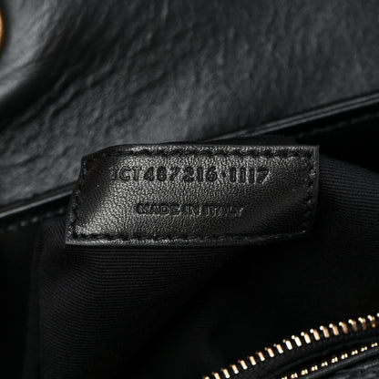 Saint Laurent Calfskin Y Quilted Monogram Medium Loulou Chain Satchel Black 9 of 13