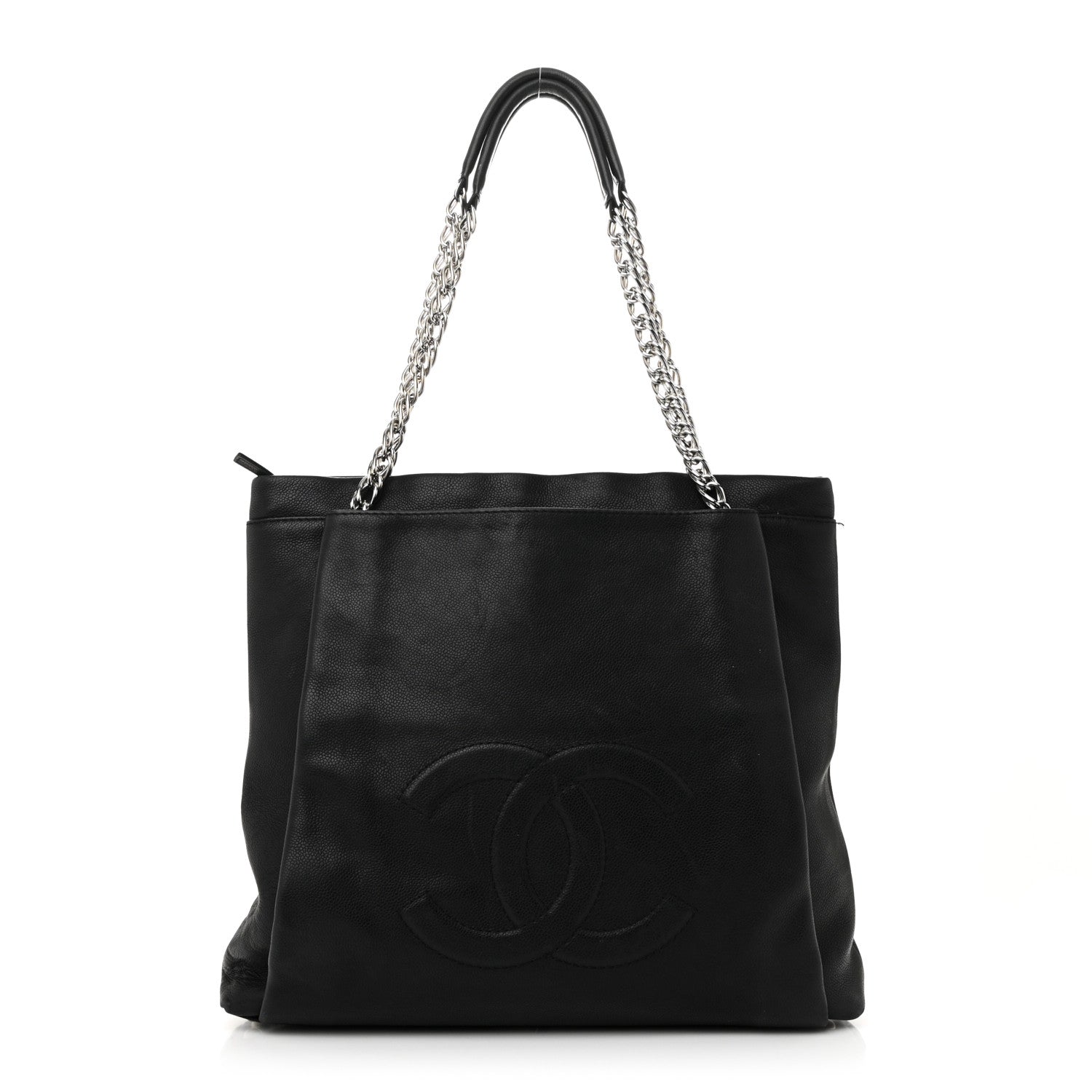 Chanel Caviar Large CC Tuck Tote Black 1 of 11
