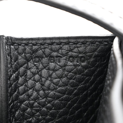 Hermes Taurillon Clemence Halzan 31 GM Black 7 of 10