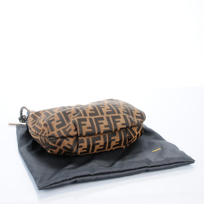 Fendi Zucca Vitello Elite Small Chef Chain Hobo Tobacco Moro Giallo 3 of 7