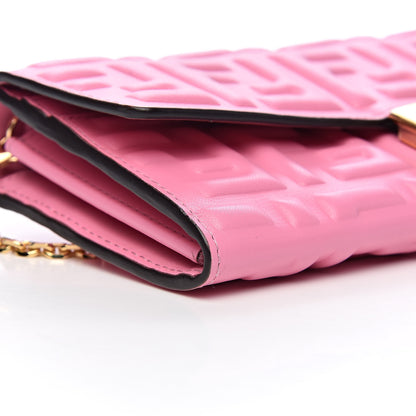 Fendi Nappa Matisse FF Embossed Continental Wallet On Chain Lollypop 10 of 13