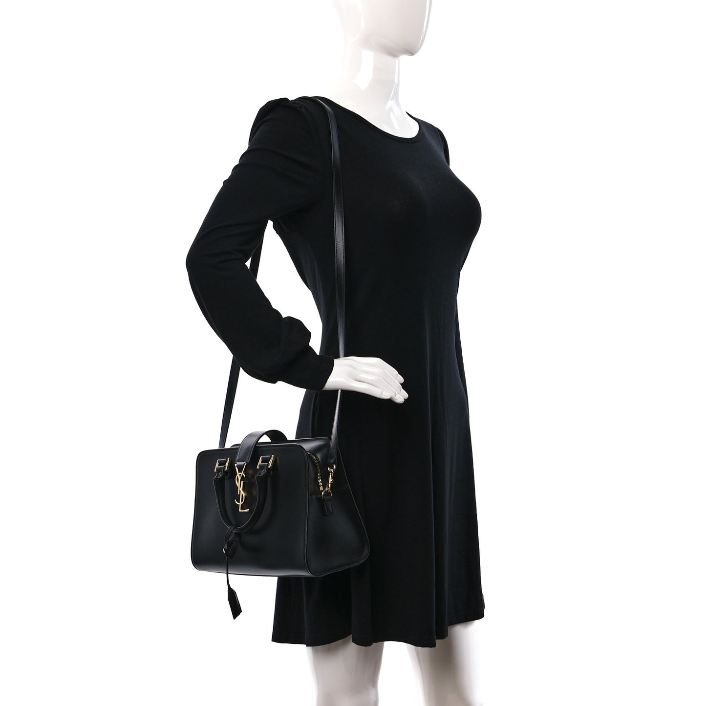 Calfskin Monogram Baby Cabas Black