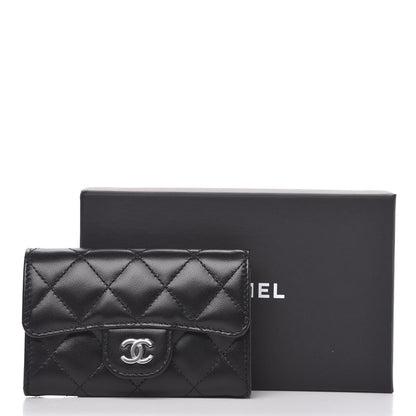 Chanel Lambskin Quilted Flap Card Holder Black 8 of 8
