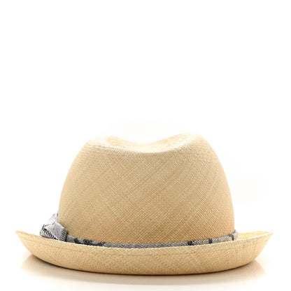 Chanel Straw CC Fedora Hat M Beige 6 of 8