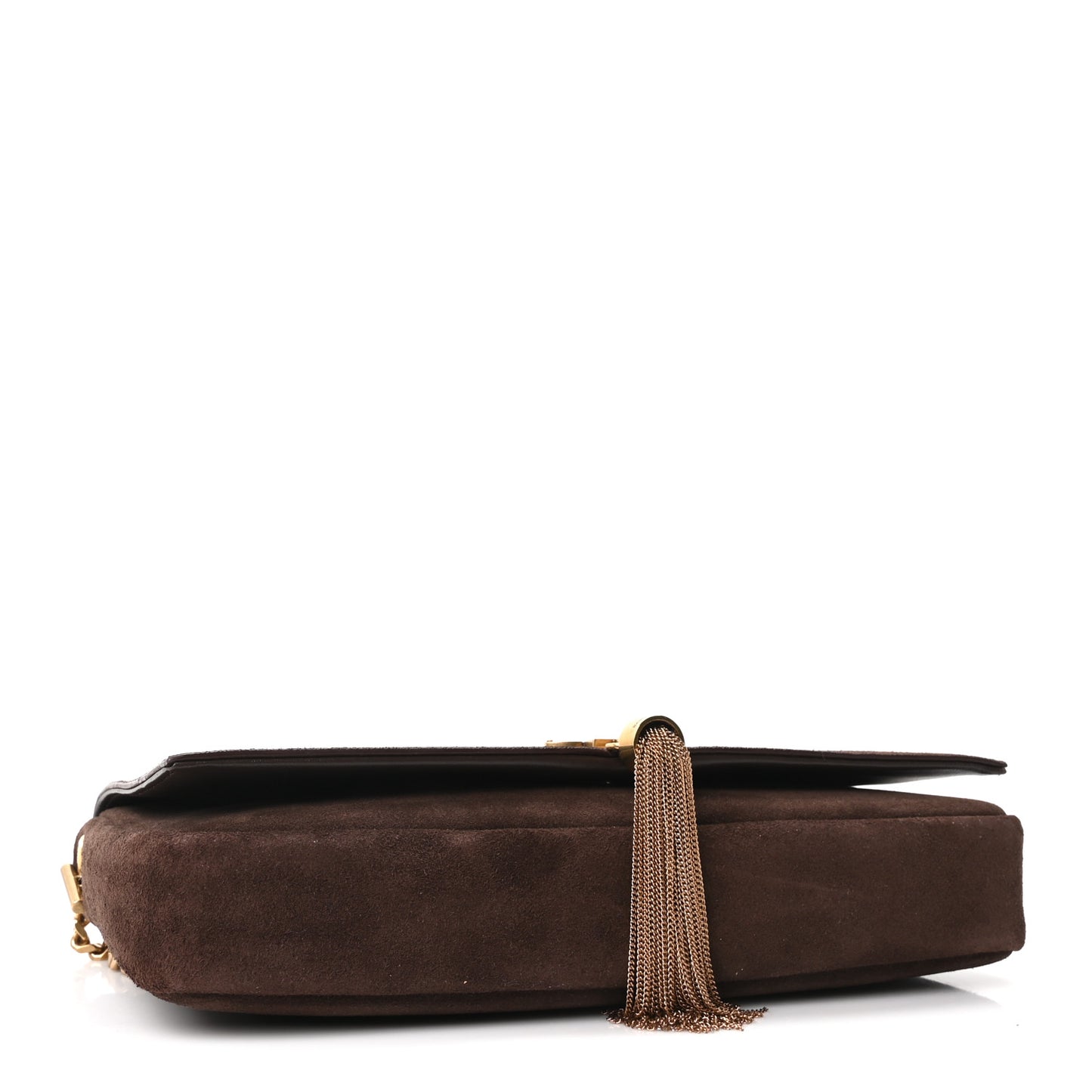 Suede Monogram Tassel Kate 99 Baguette Bag Light Ocre