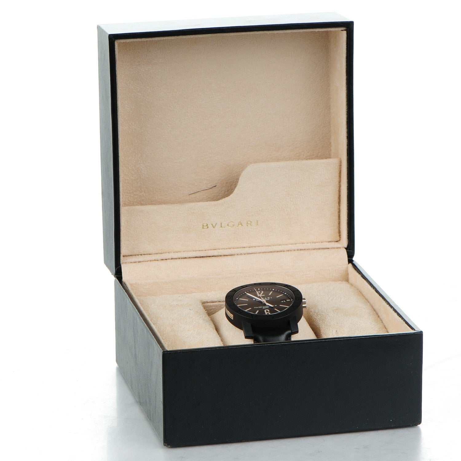 Bulgari Carbon Calfskin 40mm Carbongold Automatic Watch Black 12 of 12