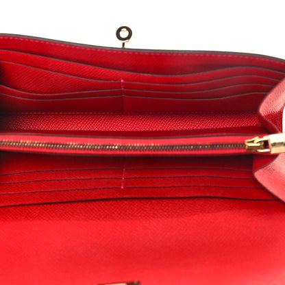 Hermes Epsom Kelly Longue Wallet Rouge Casaque 5 of 10