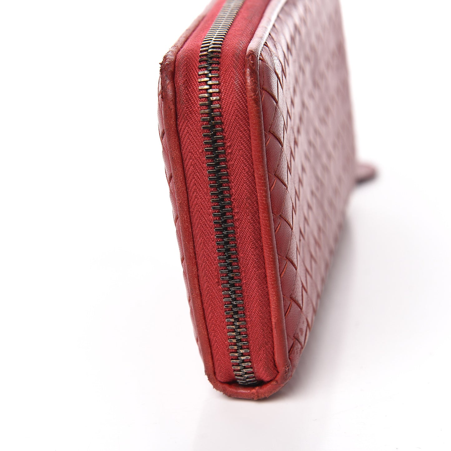 Nappa Intrecciato Zip Around Wallet