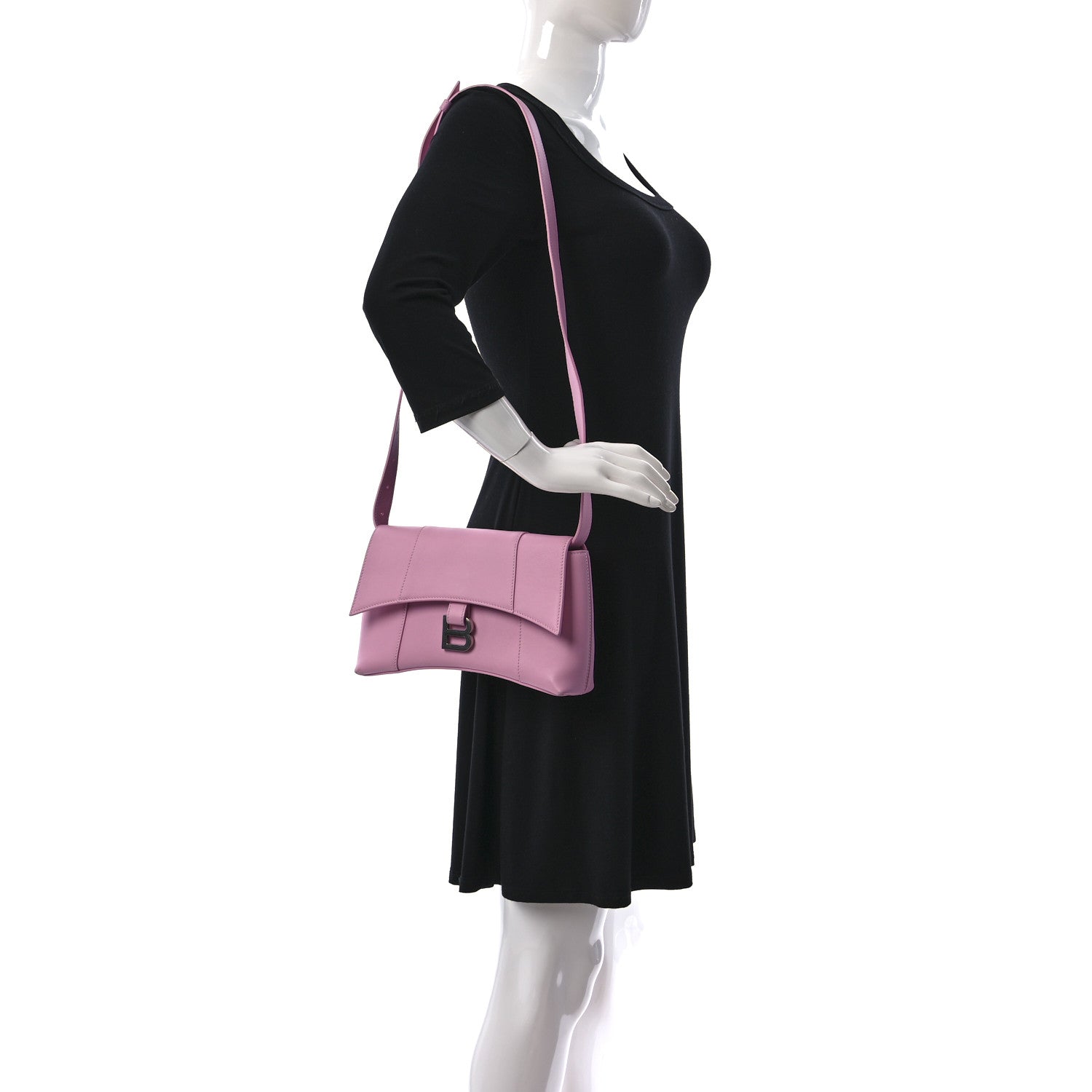 Balenciaga Semi Shiny Smooth Calfskin XS Downtown Shoulder Bag Candy Pink 3 of 12