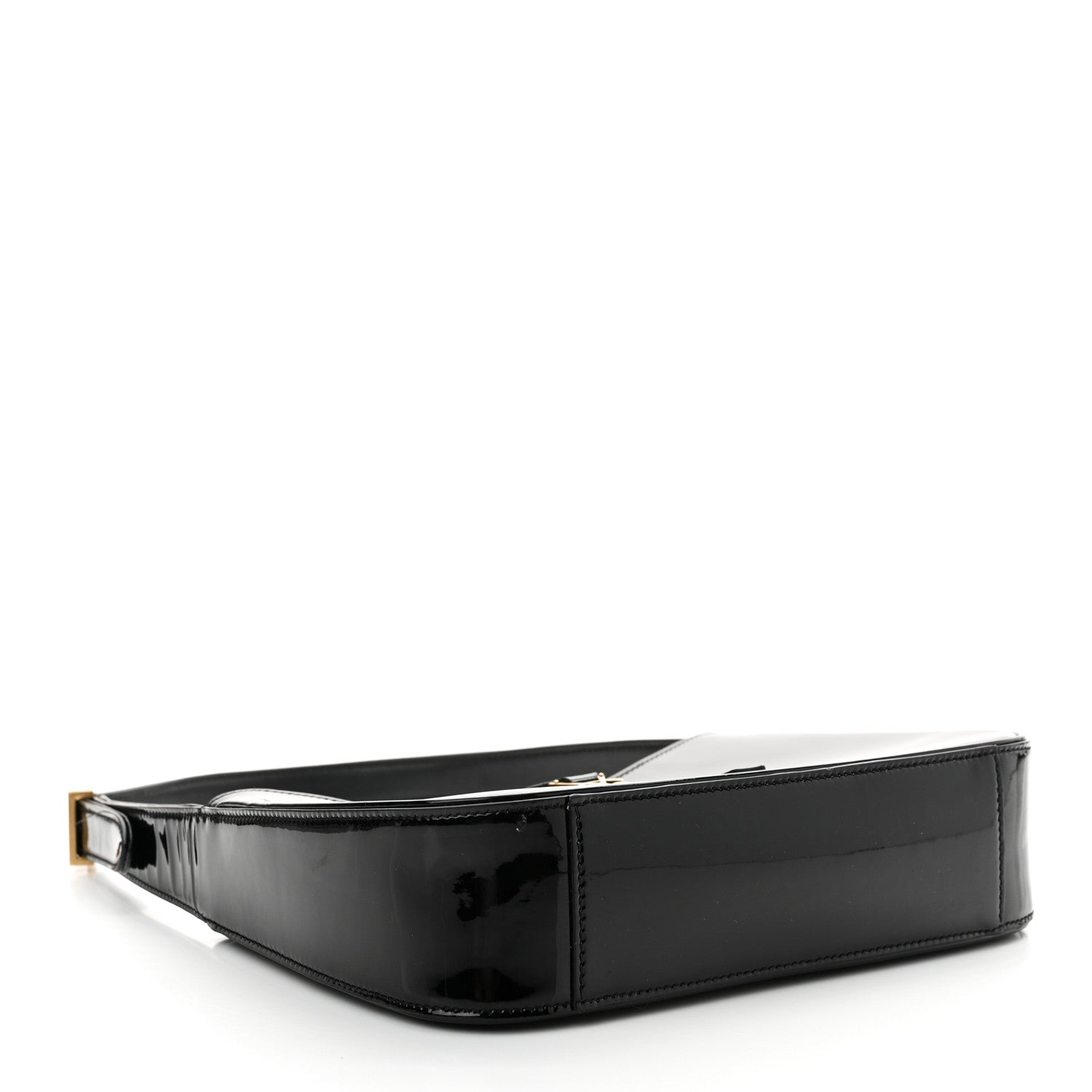 Saint Laurent Patent Calfskin Le 5 A 7 Hobo Black 4 of 15