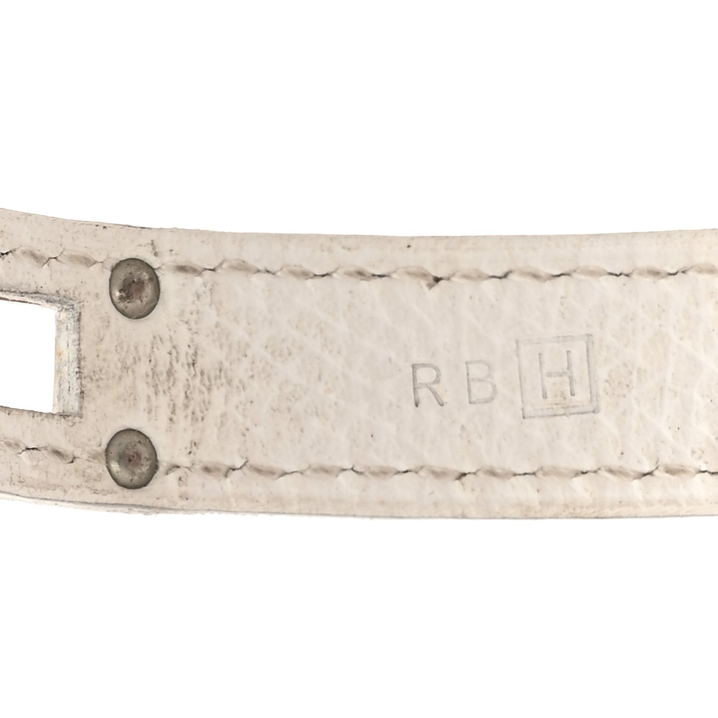 Epsom Kelly Double Tour Bracelet White