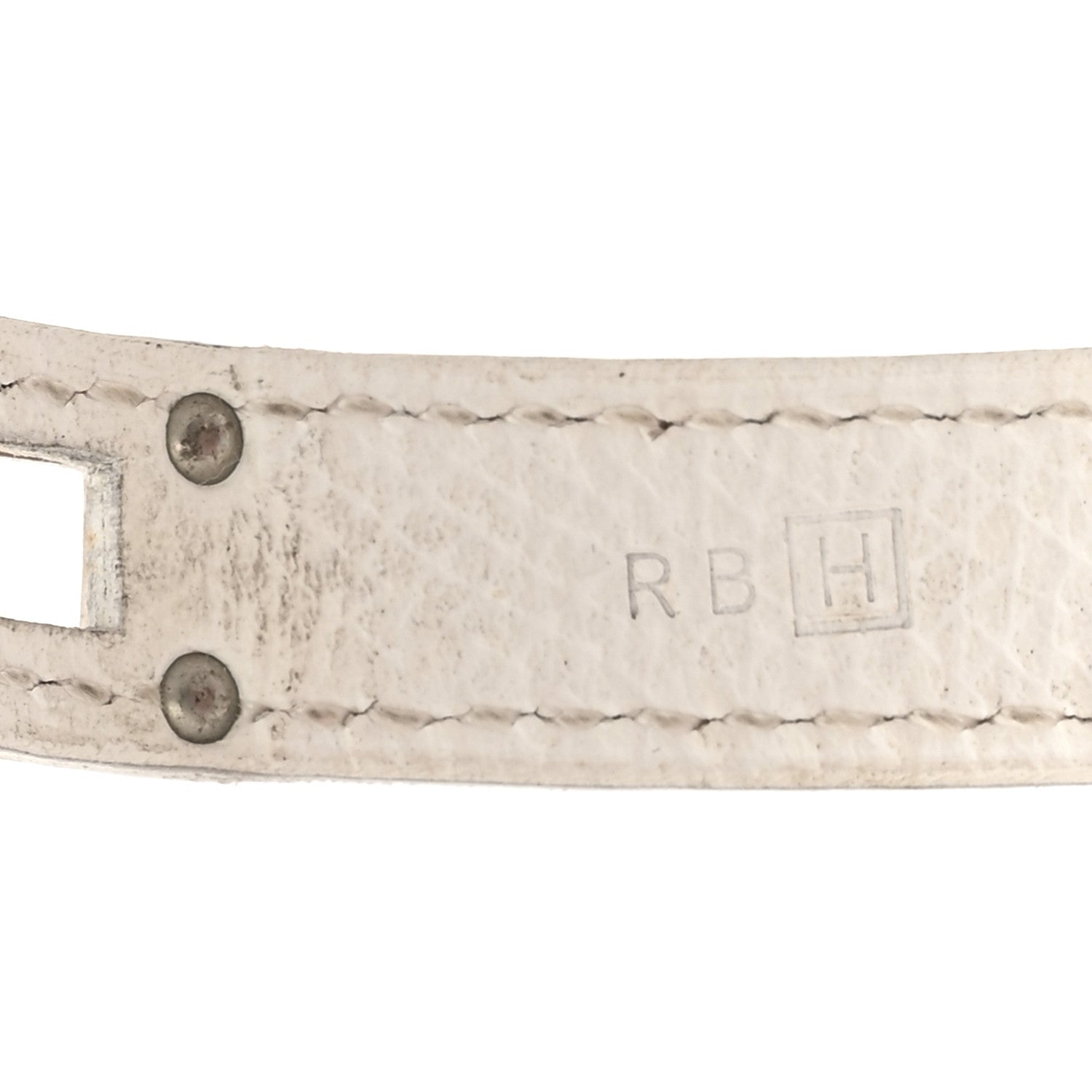 Hermes Epsom Kelly Double Tour Bracelet White 5 of 6