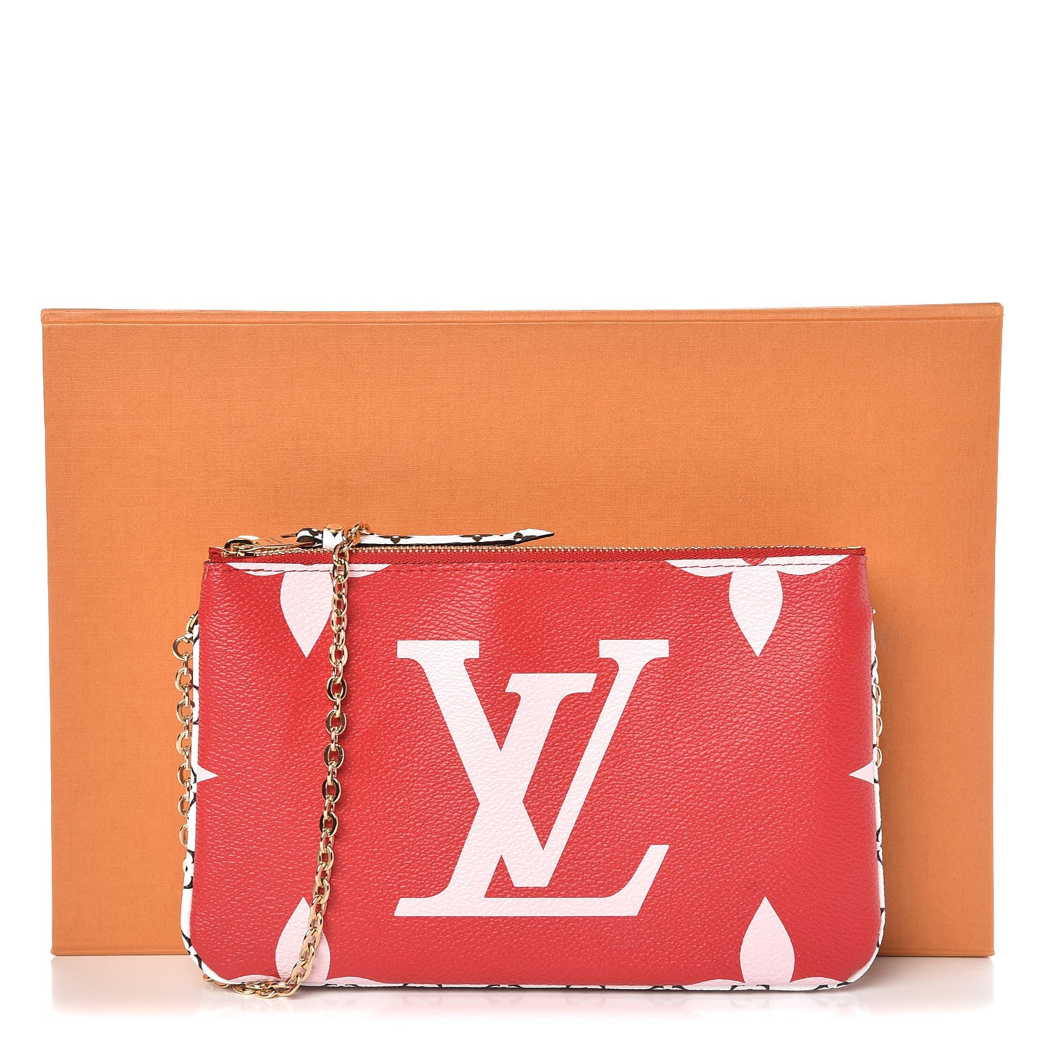 Louis Vuitton Monogram Giant Double Zip Pochette Rouge 8 of 8