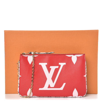 Louis Vuitton Monogram Giant Double Zip Pochette Rouge 8 of 8