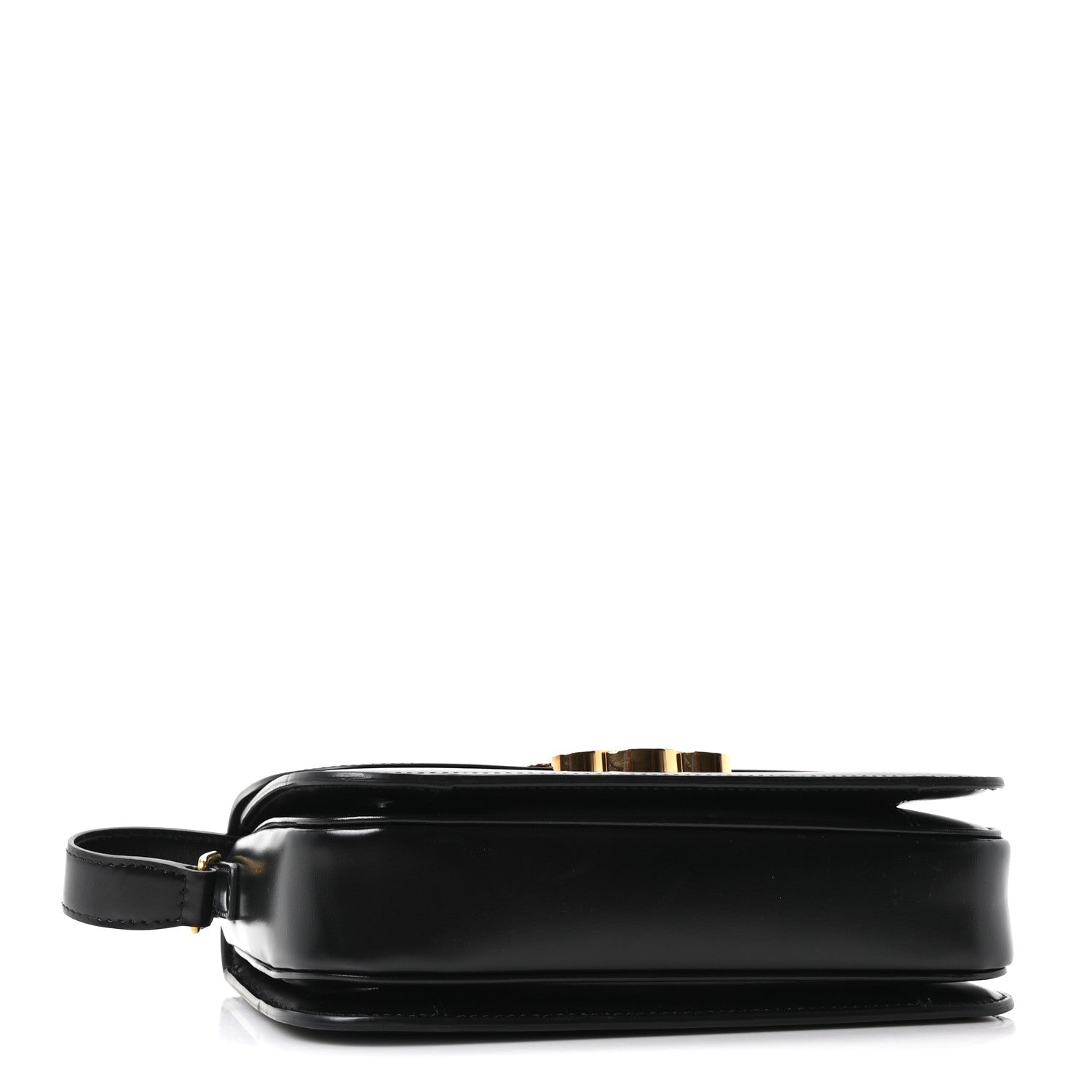 Celine Shiny Calfskin Medium Triomphe Black 4 of 10