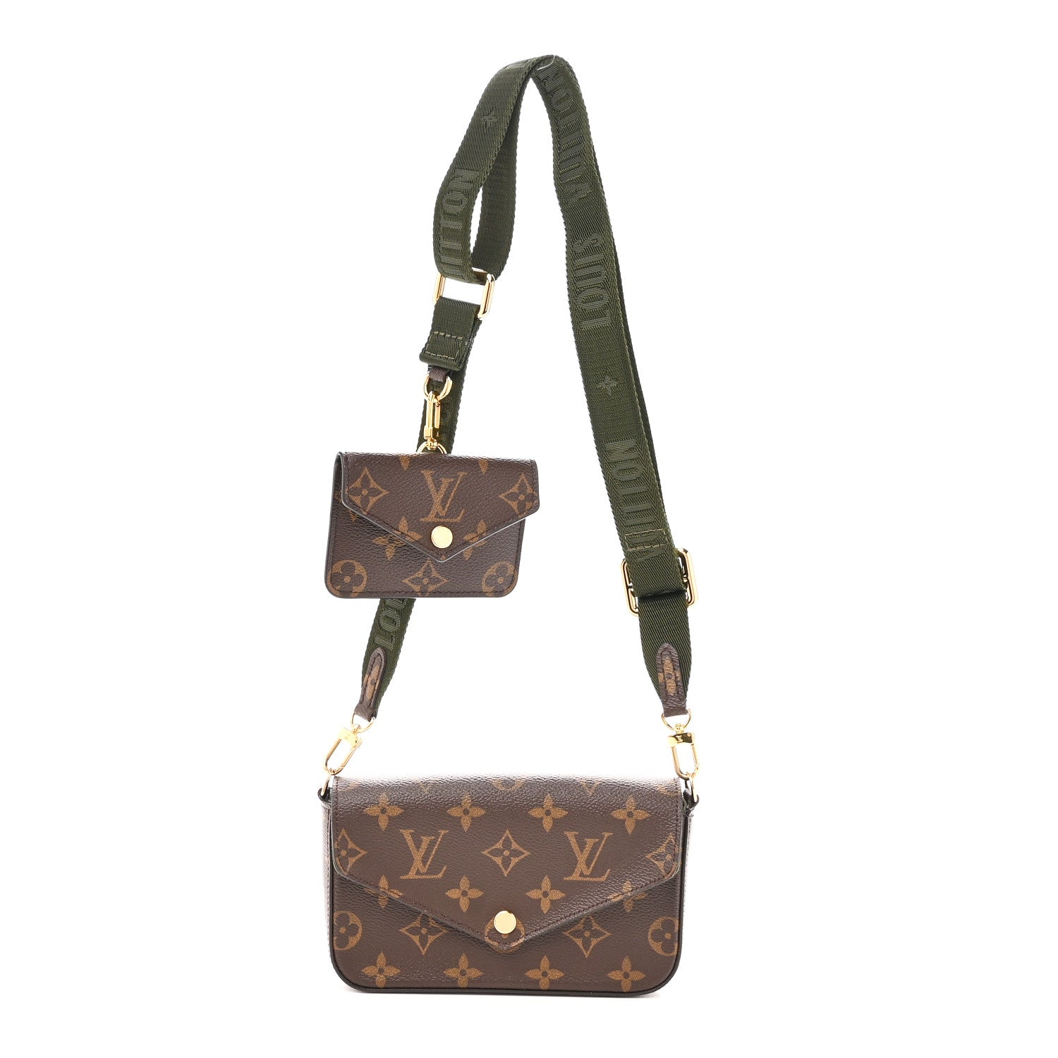 Louis Vuitton Monogram Felicie Strap & Go Kaki 1 of 9