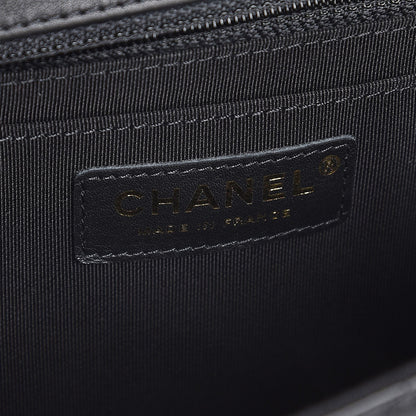 Chanel Calfskin Chevron Quilted Statement Flap Black 7 of 9