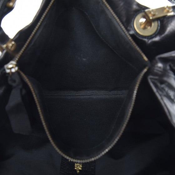 Lanvin Crinkled Lambskin Tote Black 7 of 9